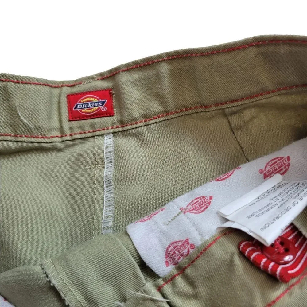 Dickies flat front khaki uniform shorts 12